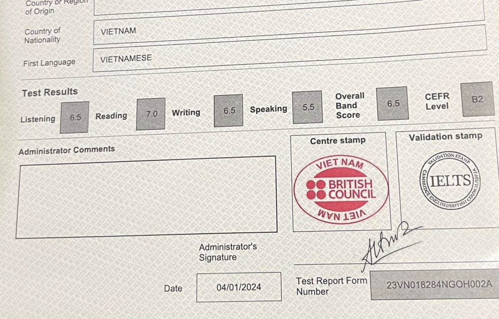 Điểm thi IELTS của Kl992 Com Truy cập nhà cái tiền thưởng dễ dàng
