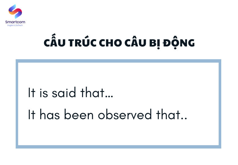 Cấu trúc sử dụng cho câu bị động