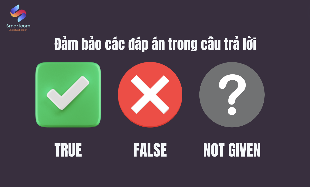 Đảm bảo số lượng đáp án