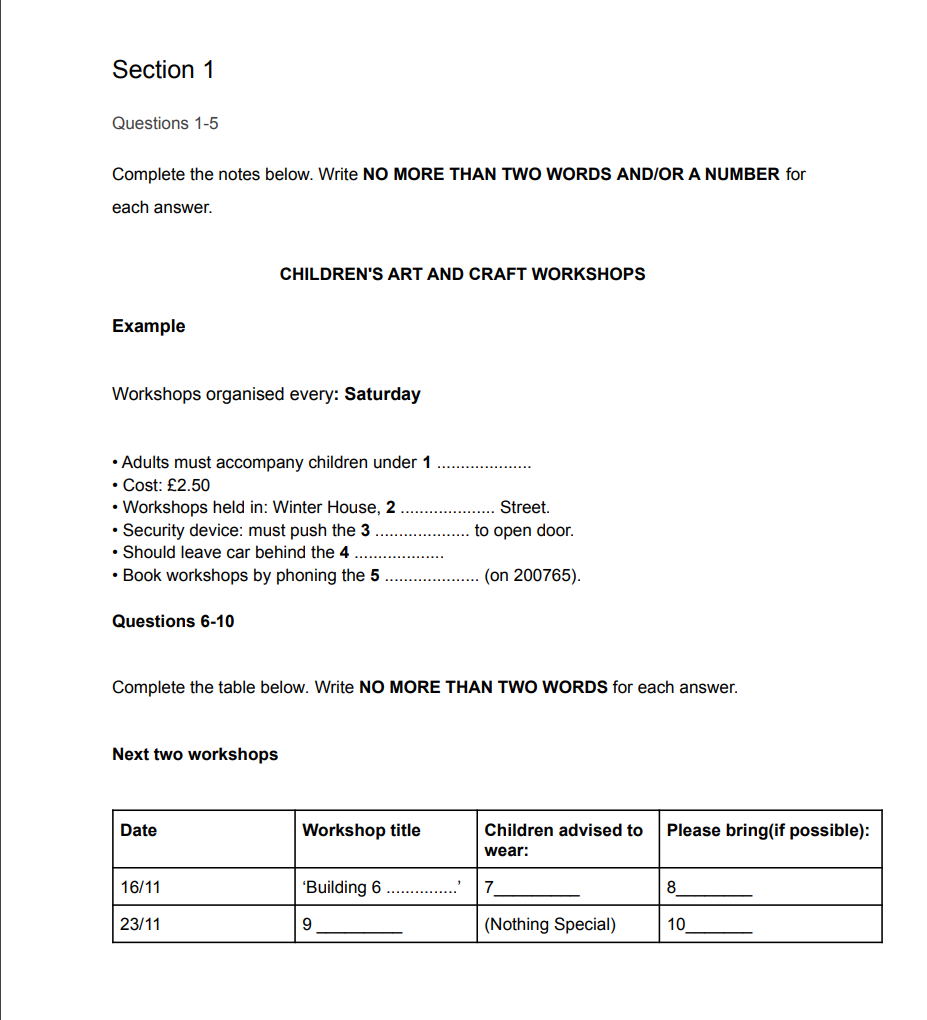 IELTS Listening Practice 
