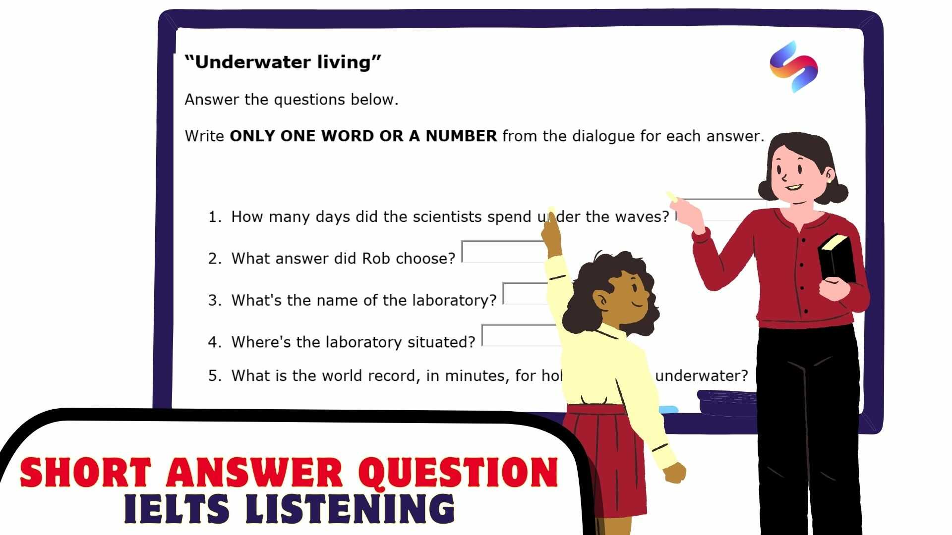 Dạng bài Short Answer Question trong IELTS Listening
