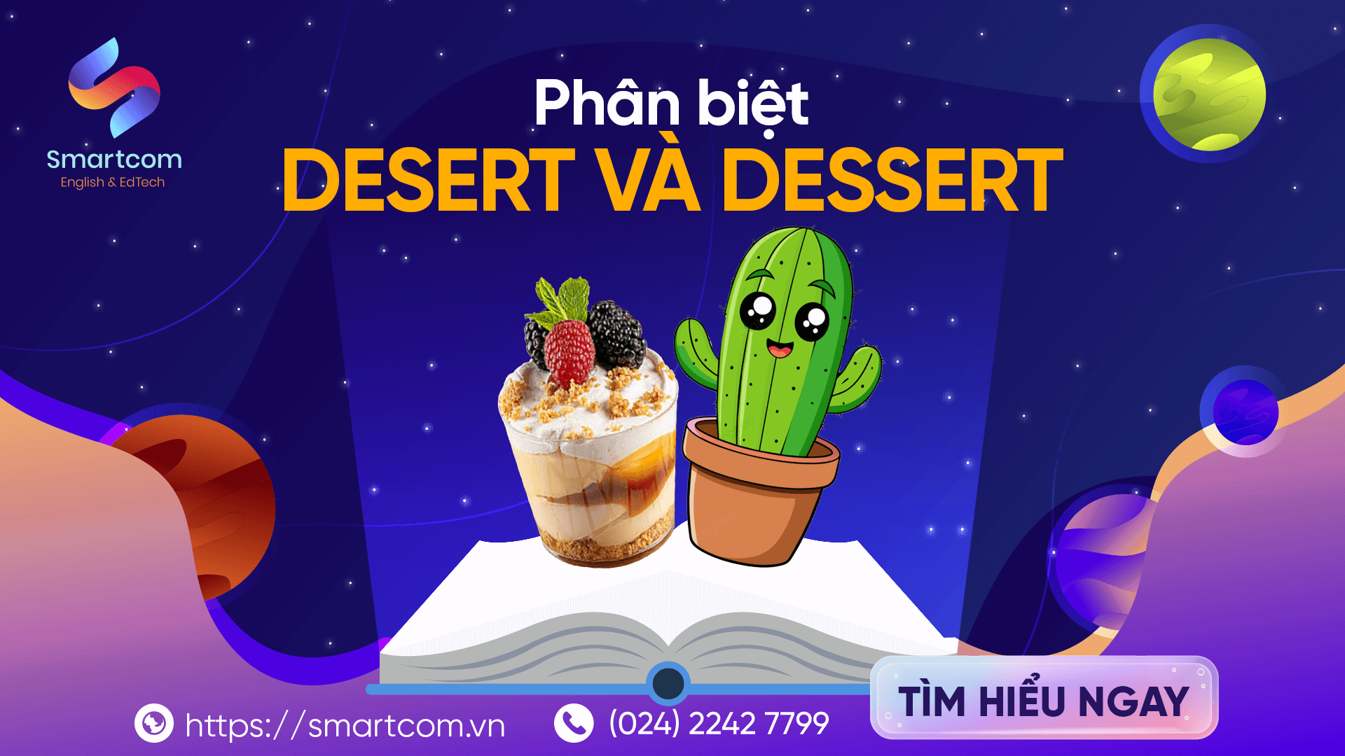 Phân biệt desert và dessert