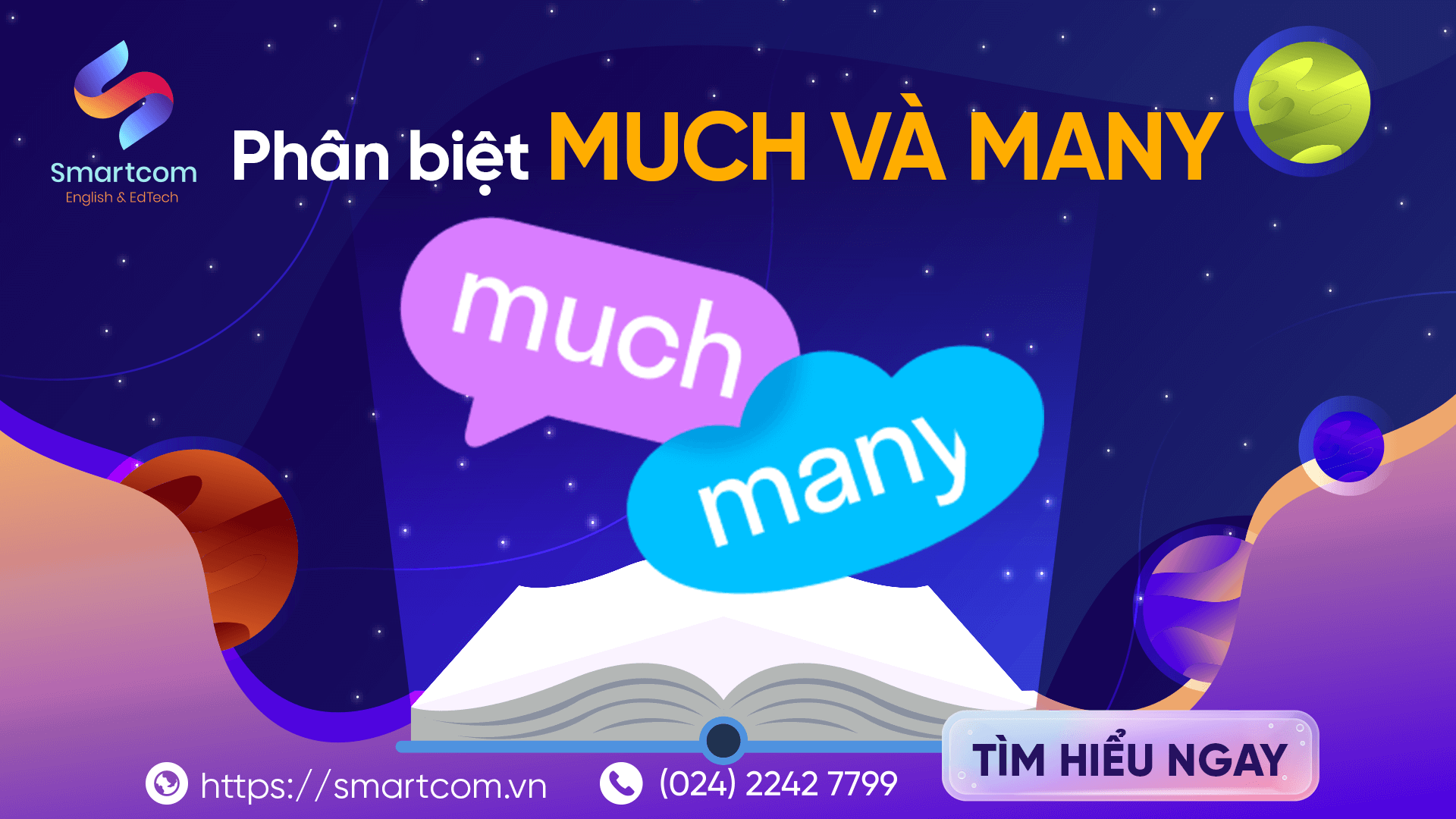 Phân biệt many và much