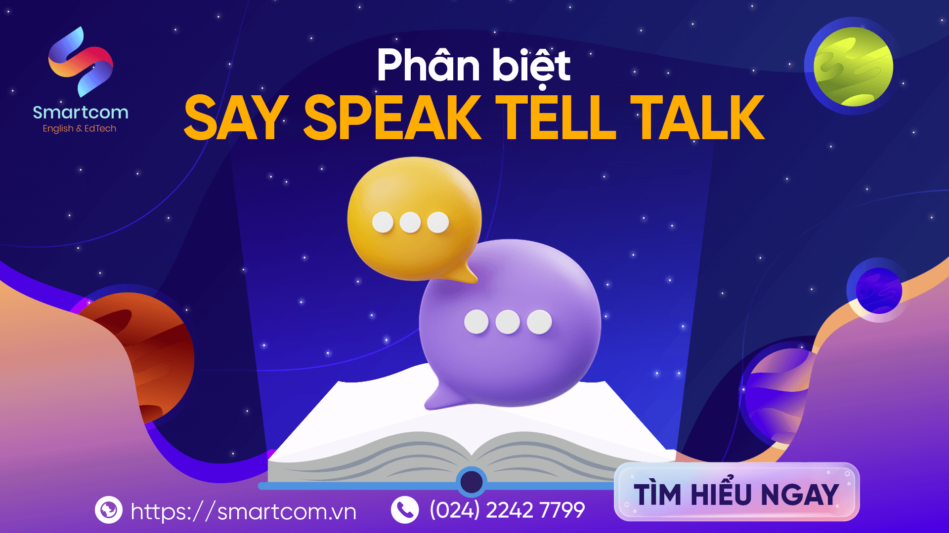 Say tell speak talk