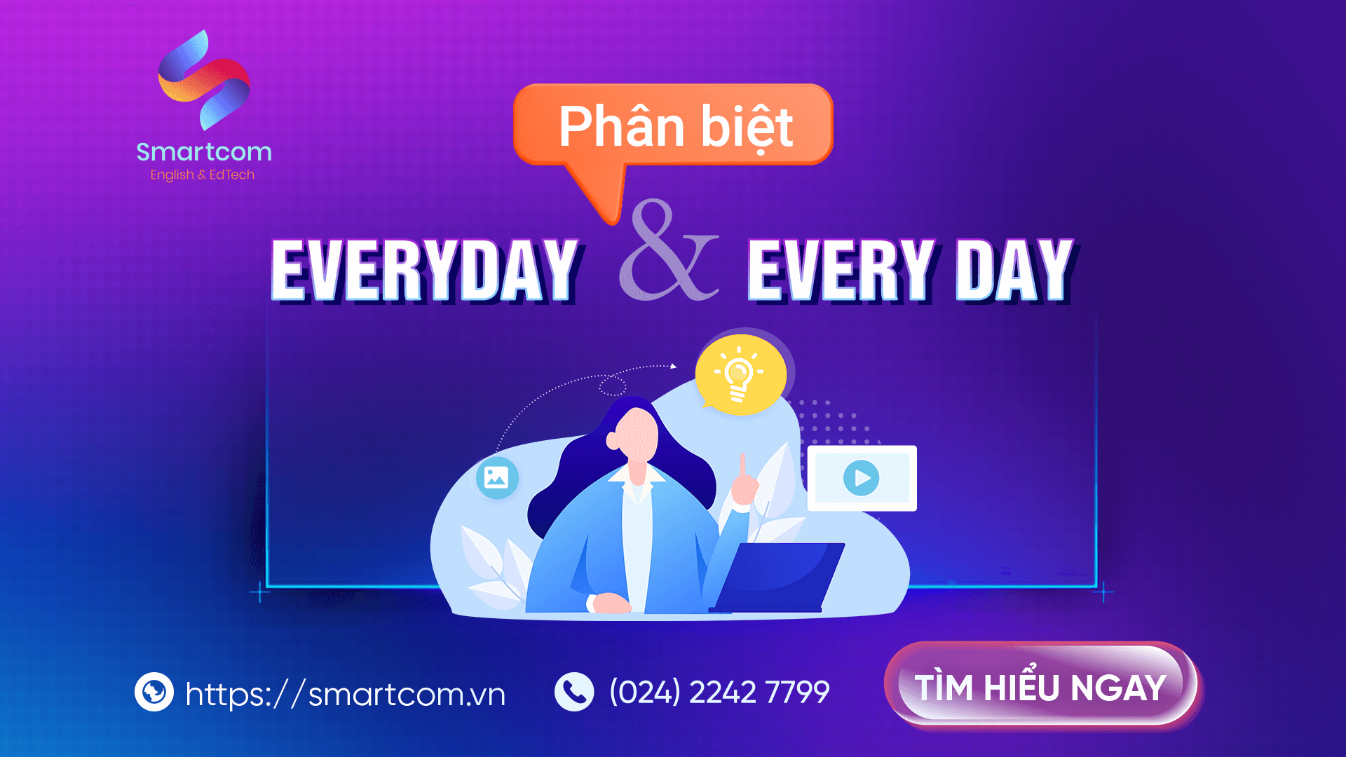 Phân biệt everyday và every day
