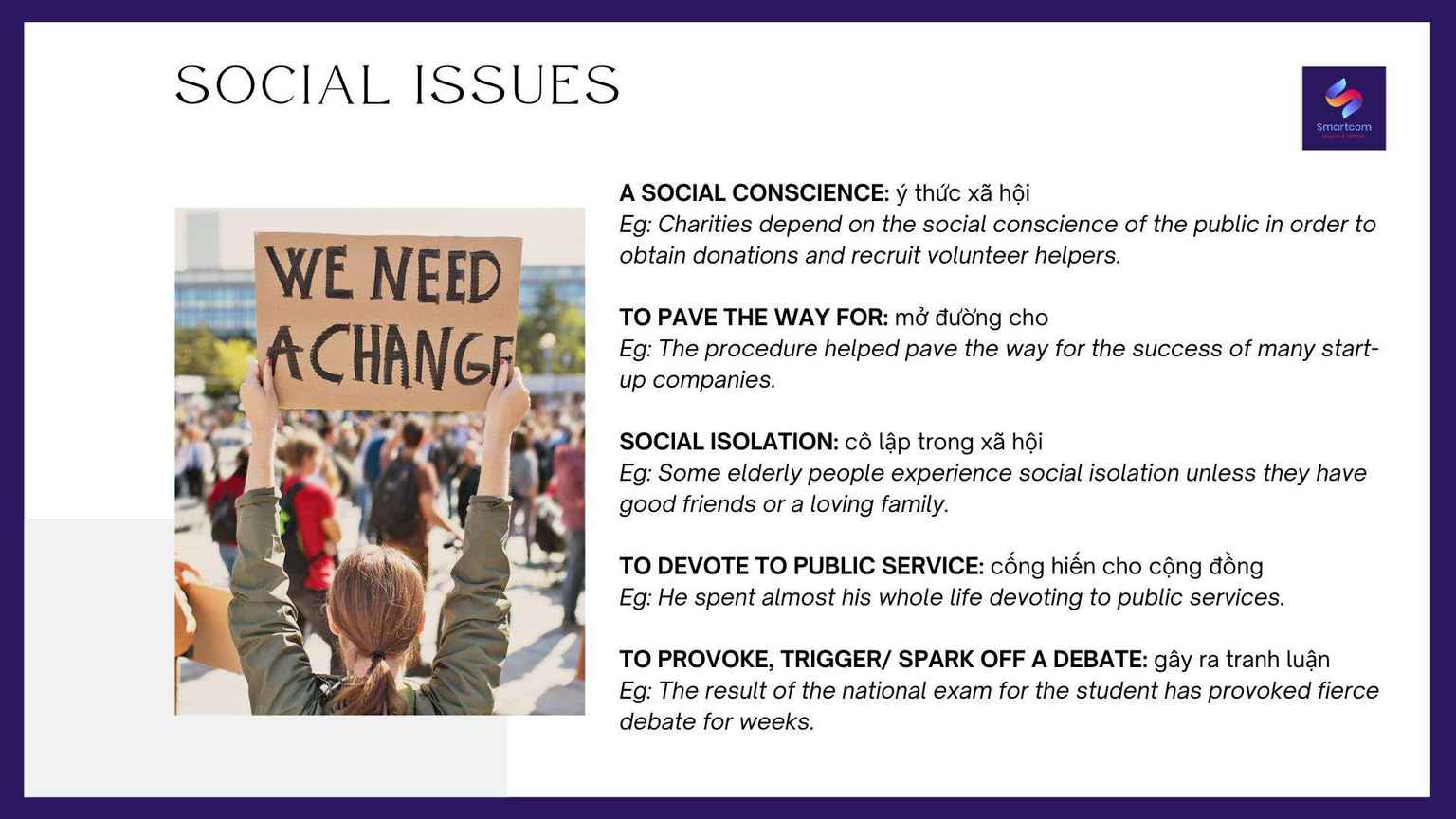 Trí nhớ từ vựng chủ đề Social Issues