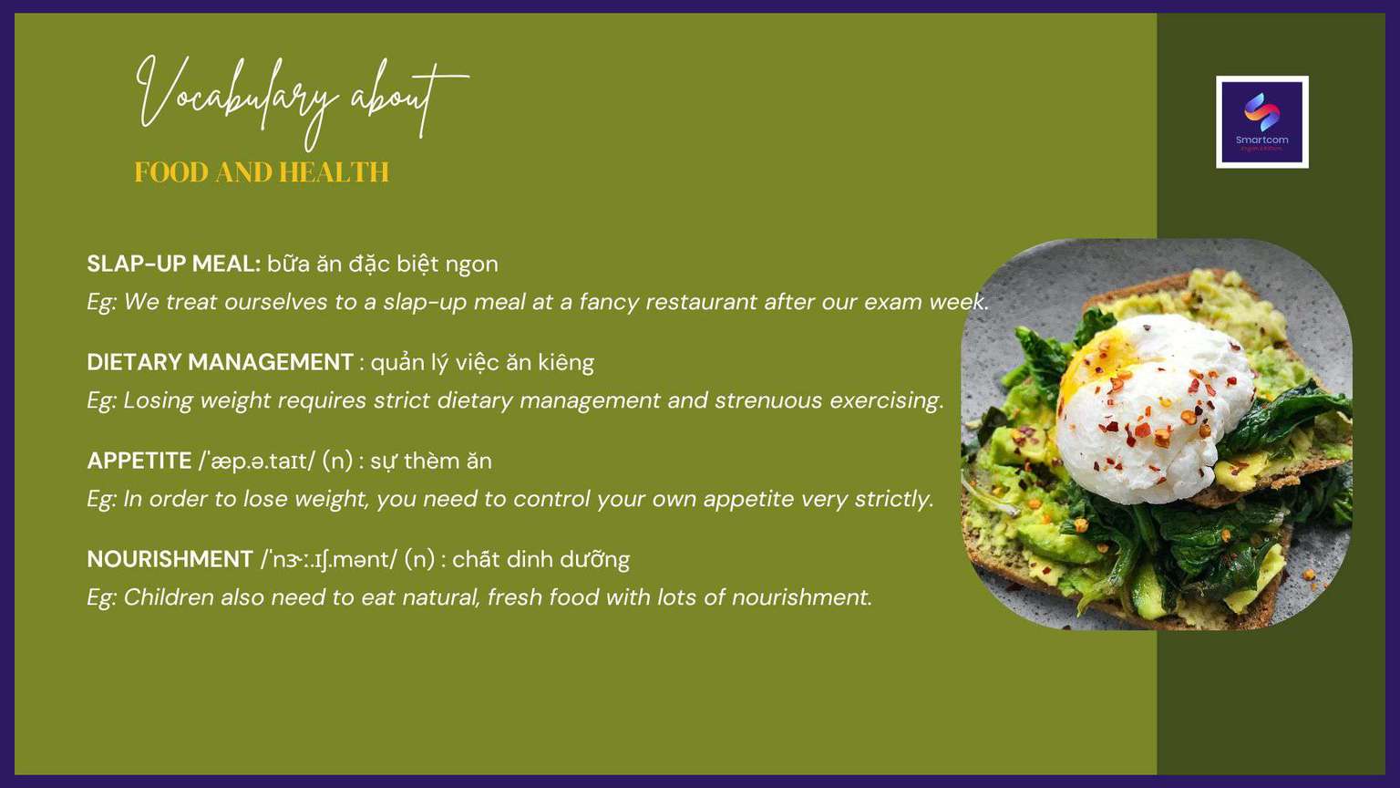 vocabulary food and health