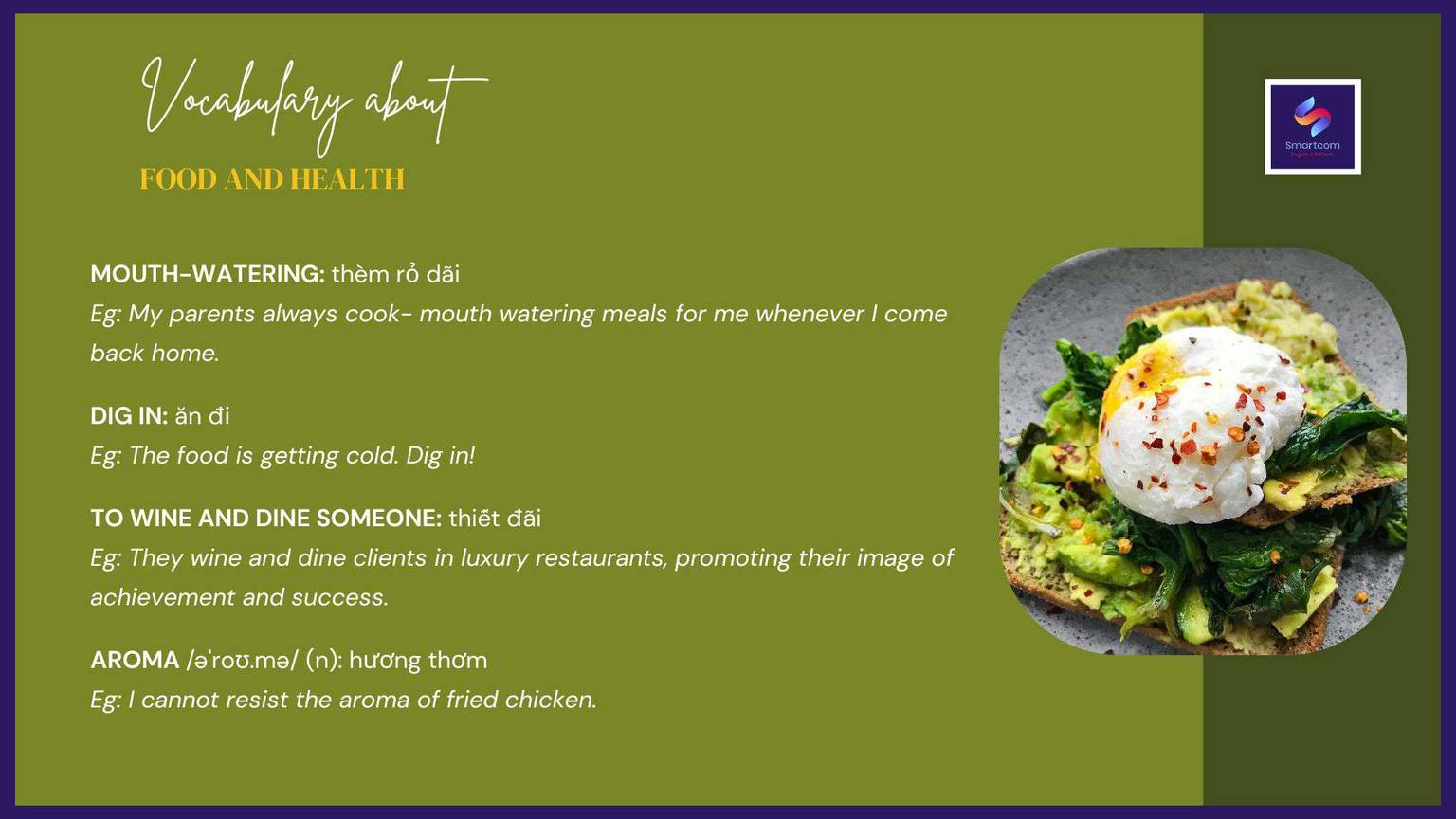 vocabulary food and health
