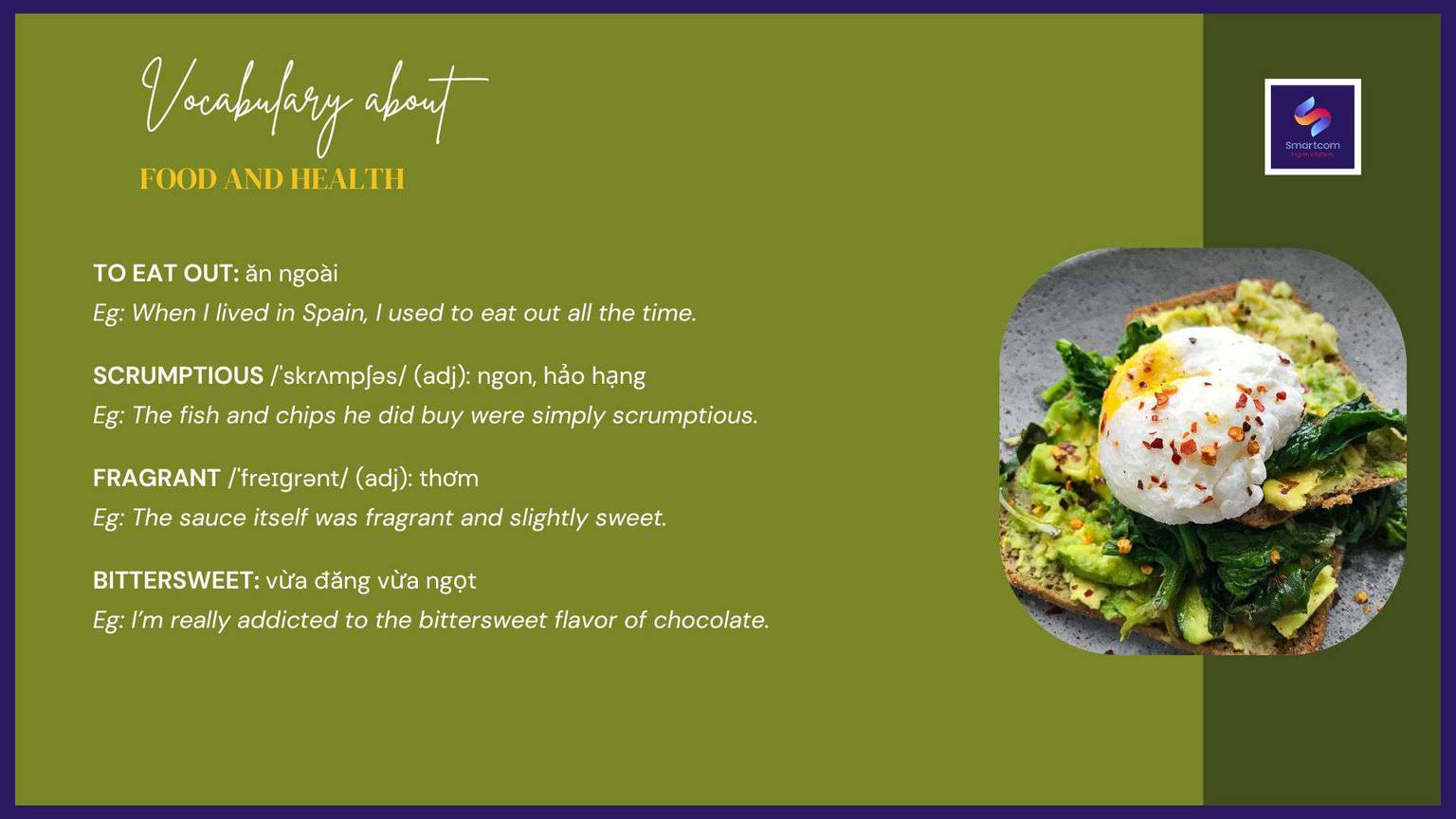 vocabulary food and health