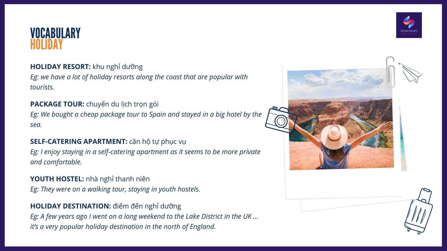 Từ vựng chủ đề holiday ielts speaking part 1