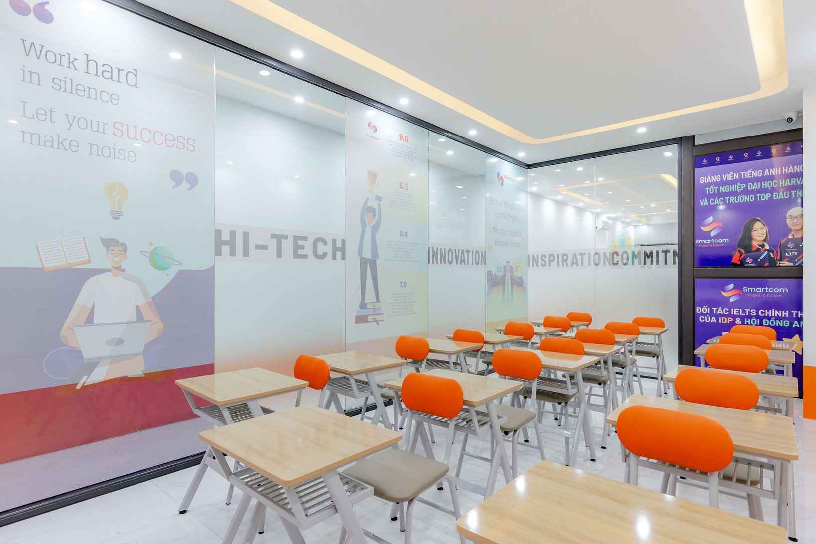 Một góc lớp học “tạo động lực” cho KL99 hiện đang mở được xếp hạng cao nhất của Kl992