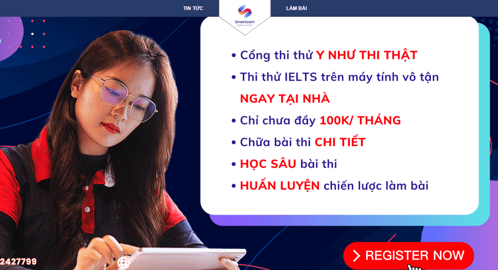 Thi thử IELTS online Kl992