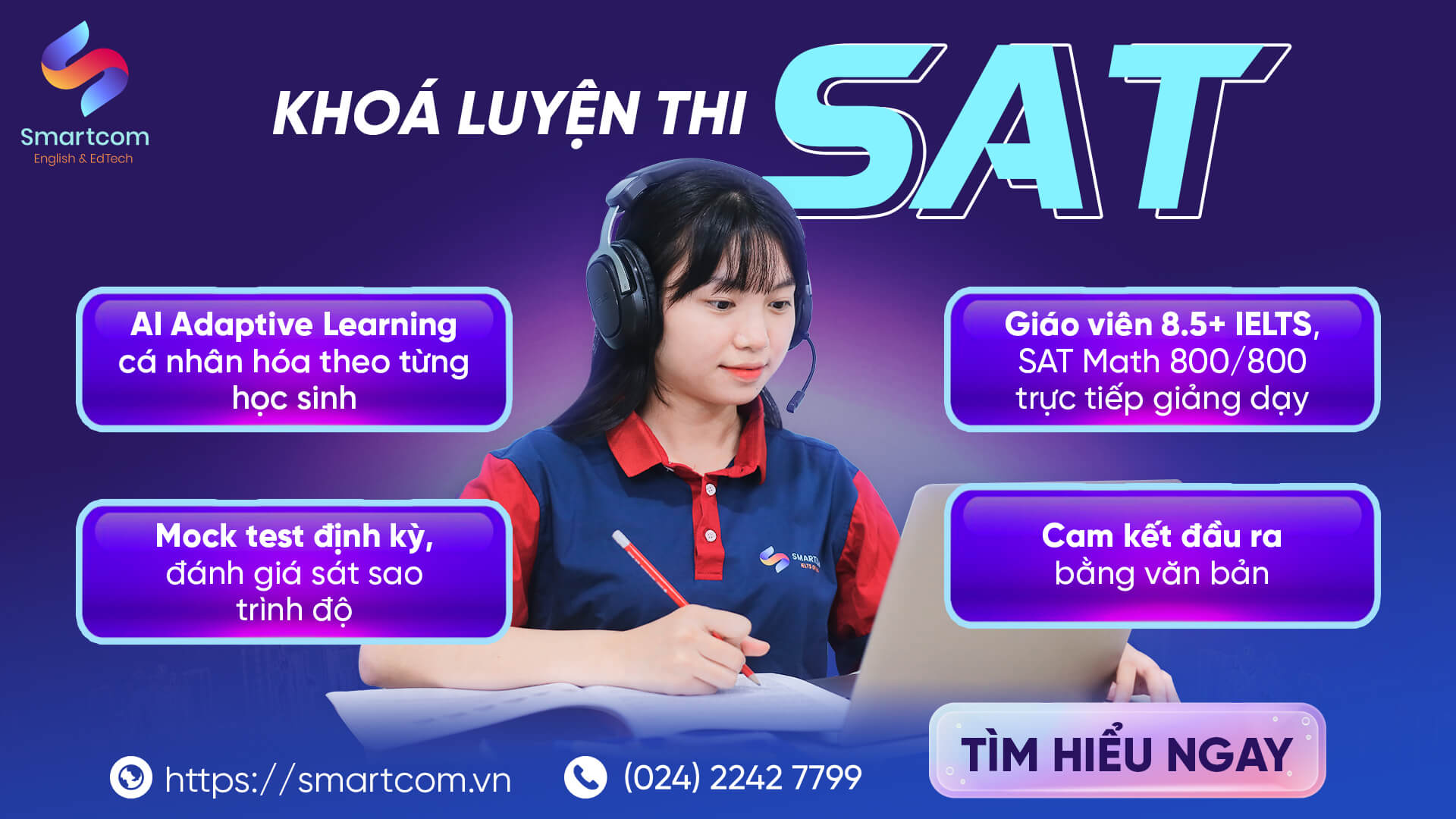 Ảnh nền đường dẫn điều hướng của bài viết Các khoá luyện SAT