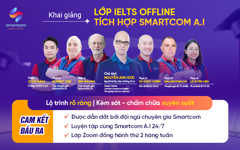 Ảnh nền đường dẫn điều hướng của bài viết LỚP IELTS OFFLINE TÍCH HỢP SMARTCOM AI