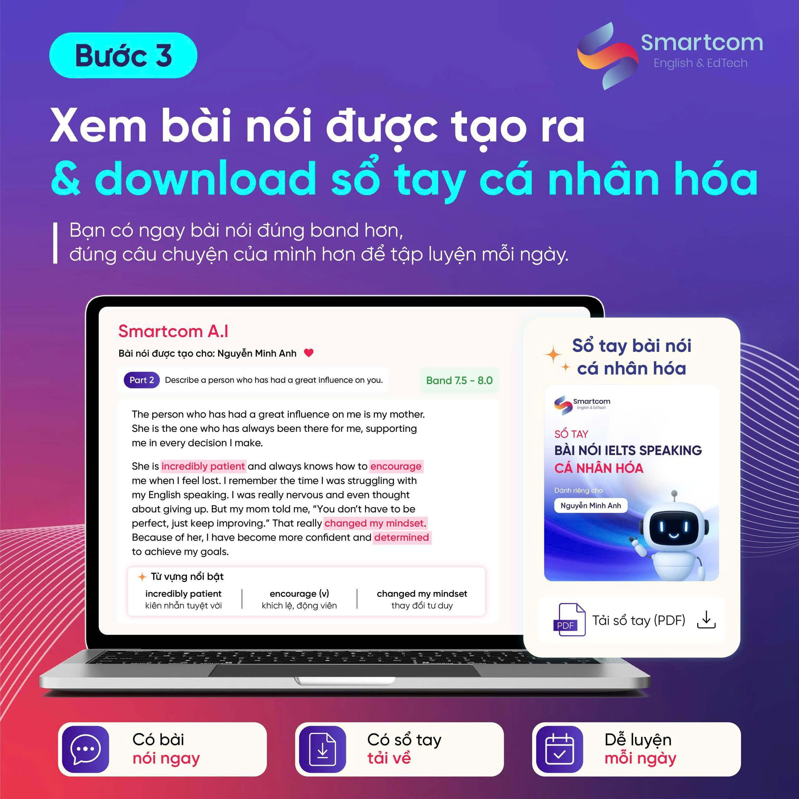 bước 3 ielts speaking
